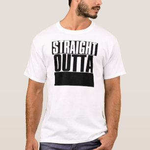 STRIKT OUTTA "JOUW TEKST" AANGEPAST T-SHIRT