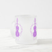 Strikt Paars Violin Design Matglas Koffiemok (Voorkant links)