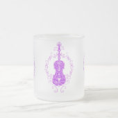 Strikt Paars Violin Design Matglas Koffiemok (Center)