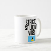 Strikt St Lucian Vibes Saint Lucia Flag Koffiemok (Voorkant rechts)