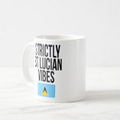 Strikt St Lucian Vibes Saint Lucia Flag Koffiemok (Voorkant links)