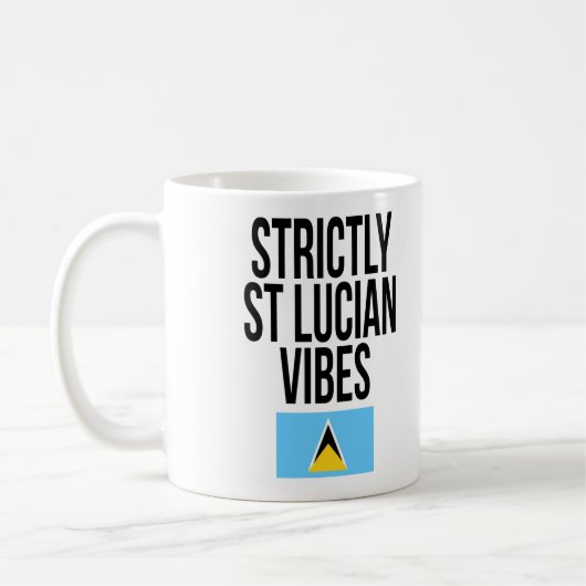 Strikt St Lucian Vibes Saint Lucia Flag Koffiemok (Links)