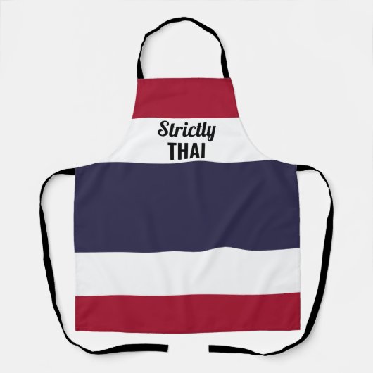 Strikt Thaise afdrukSchort Schort (Voorkant)