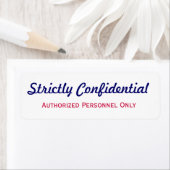 Strikt vertrouwelijk label (Insitu)
