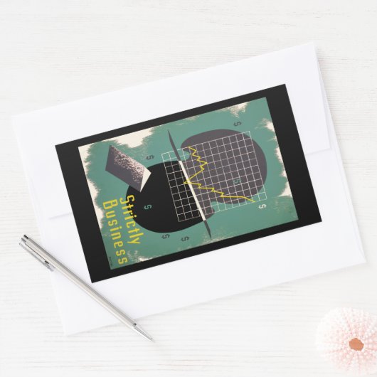 Strikt zakelijk rechthoekige sticker (Envelop)