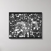 Strikt zwart-wit DUO Uitgerekt Canvas Print (Voorkant)