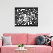 Strikt zwart-wit DUO Uitgerekt Canvas Print (Insitu (Woonkamer))