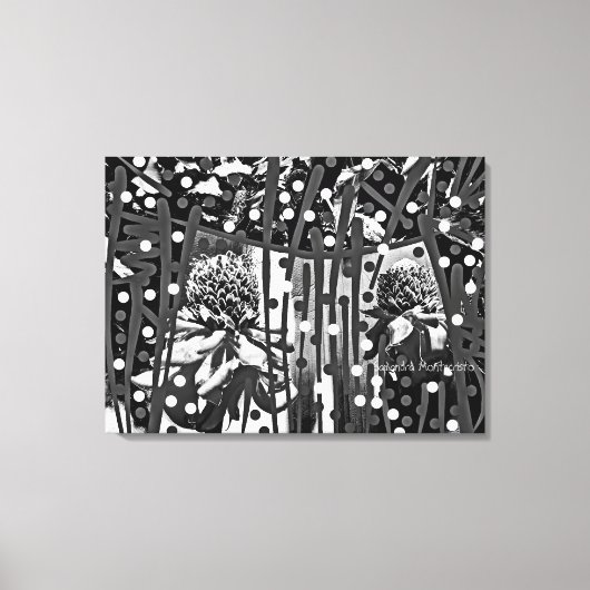 Strikt zwart-wit DUO Uitgerekt Canvas Print (Voorkant)