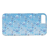 Strikte blauwe en witte sterren en sneeuwvlokken Case-Mate iPhone case (Achterkant (Horizontaal))