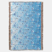 Strikte blauwe en witte sterren en sneeuwvlokken deken (Voorkant Verticaal)