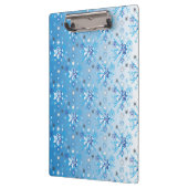Strikte blauwe en witte sterren en sneeuwvlokken klembord (Links)