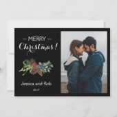 Strikte zwarte kerstfoto (Voorkant)