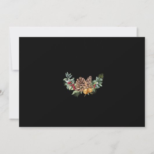 Strikte zwarte kerstfoto (Achterkant)