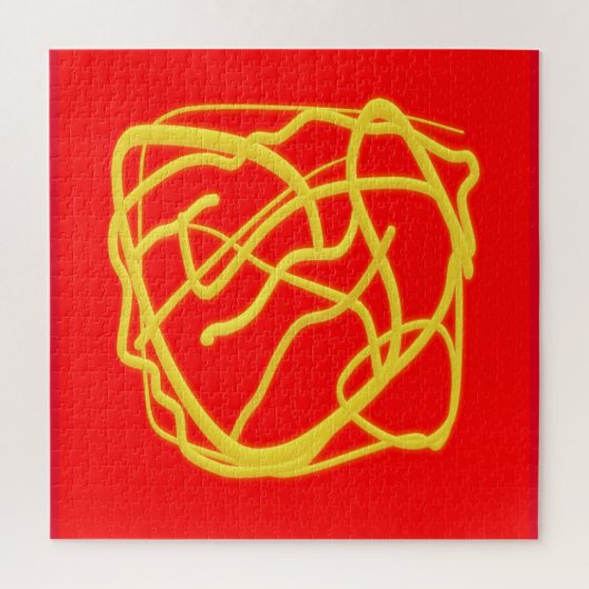 String and Rope Hope Art Design Graphics red Legpuzzel (Verticaal)