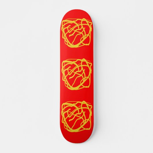 String and Rope Hope Art Design Graphics red Persoonlijk Skateboard (Voorkant)