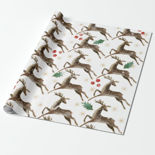 String Art Christmas Cadeaupapier (Uitgerold)