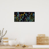 String Art met vlinder aan Poster (Keuken)