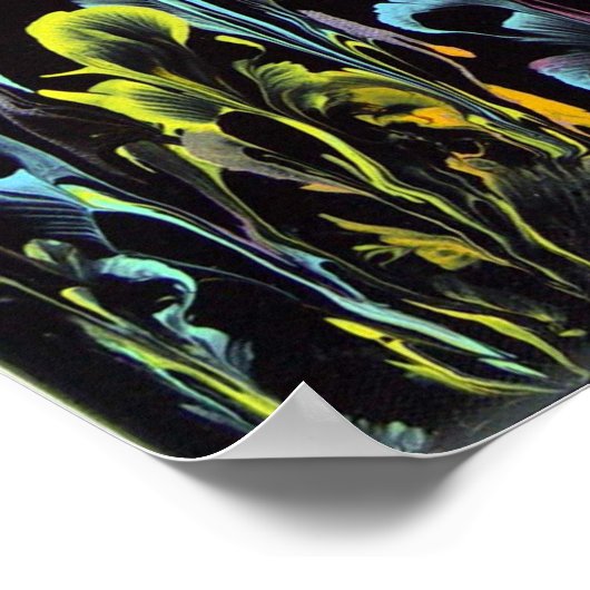 String Art met vlinder aan Poster (Hoek)