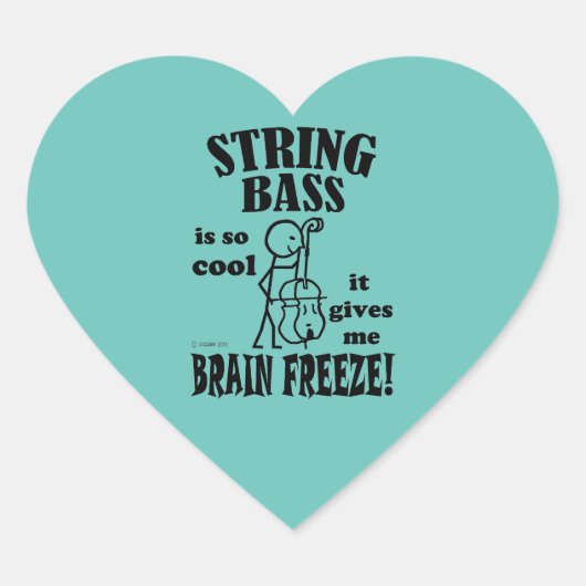 String Bass, Brain Freeze Heart Sticker (Voorkant)