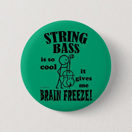 String Bass, Brain Freeze Ronde Button 5,7 Cm (Voorkant)