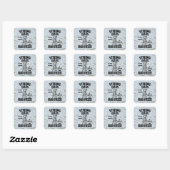 String Bass, Brain Freeze Square Sticker (Vel)