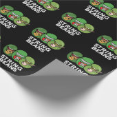 String Beans Grappige Plantaardige Pun Donker BG Cadeaupapier (Hoek)