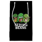 String Beans Grappige Plantaardige Pun Donker BG Klein Cadeauzakje (Voorkant)