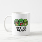 String Beans Grappige Plantaardige Pun Koffiemok (Links)