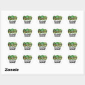 String Beans Grappige Plantaardige Pun Ronde Sticker (Vel)