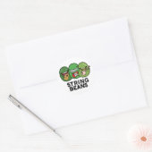 String Beans Grappige Plantaardige Pun Ronde Sticker (Envelop)