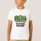 String Beans Grappige Plantaardige Pun T-shirt (Voorkant)