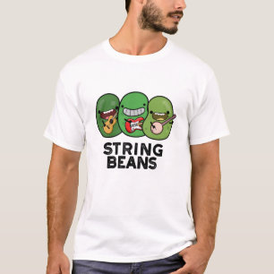 String Beans Grappige Plantaardige Pun T-shirt