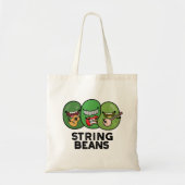 String Beans Grappige Plantaardige Pun Tote Bag (Voorkant)