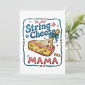 String Cheese Mama Tijdperk Grappige Moeder Trendy Kaart (Staand voorkant)