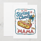 String Cheese Mama Tijdperk Grappige Moeder Trendy Kaart (Voorkant / Achterkant)