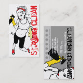 string clean (stempel card) visitekaartje (Voorkant / Achterkant)