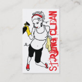 string clean (stempel card) visitekaartje (Voorkant)