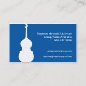 String Double Bass Player Teacher Studio Visitekaartje (Achterkant)