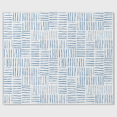 String Herringbone - klassiek blauw Cadeaupapier (Vlak)