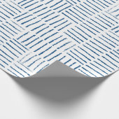 String Herringbone - klassiek blauw Cadeaupapier (Hoek)