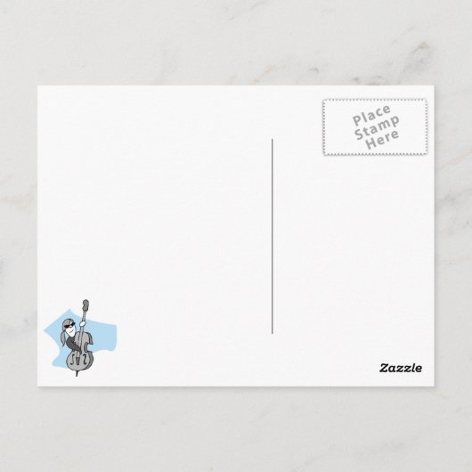 String Instruments-Double Bass Briefkaart (Achterkant)