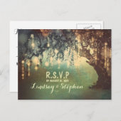 string lampjes boom RSVP briefkaarten (Voorkant / Achterkant)