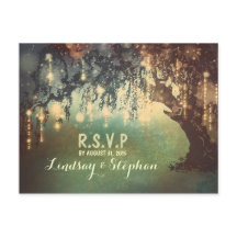 string lampjes boom RSVP briefkaarten