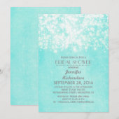 String licht blauw vrijgezellenfeest kaart (Voorkant / Achterkant)