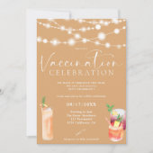 String licht cocktails Vaccinatie viering Kaart (Voorkant)