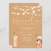 String licht cocktails Vaccinatie viering Kaart (Voorkant / Achterkant)