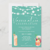 String licht cocktails Vaccinatie viering Kaart (Voorkant)