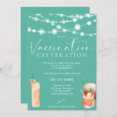 String licht cocktails Vaccinatie viering Kaart (Voorkant / Achterkant)