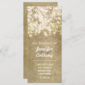  String Licht Glinsterende Trouwprogramma's Programmakaart (Voorkant / Achterkant)