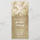  String Licht Glinsterende Trouwprogramma's Programmakaart (Voorkant)